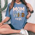 Mom And Dad Of The Wild One Birthday Girl Family Party Decor Women's Oversized Comfort T-Shirt Blue Jean