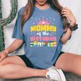 Mommy Mom And Dad Of The Birthday Princess Girl Family Women's Oversized Comfort T-Shirt Blue Jean