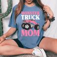 Monster Truck Mom Truck Lover Mom Women's Oversized Comfort T-Shirt Blue Jean