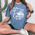 Mother Son Cruise 2024 Family Mom Son Matching Vacation Trip Women's Oversized Comfort T-Shirt Blue Jean