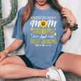 Mother's Day Blessed To Be Called Mom Grandma Great Grandma Women's Oversized Comfort T-Shirt Blue Jean
