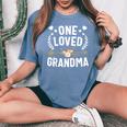 One Loved Grandma Cute Women's Oversized Comfort T-Shirt Blue Jean