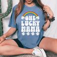 One Lucky Mama St Patrick's Day Lucky Mom Mother Women's Oversized Comfort T-Shirt Blue Jean