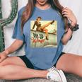 Pinup Girl Wings Vintage Poster Ww2 Women's Oversized Comfort T-Shirt Blue Jean