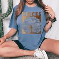 Pisces Girl African American Melanin Birthday Women's Oversized Comfort T-Shirt Blue Jean