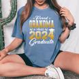 Proud Grandma Of An Awesome 2024 Graduate Family College Women's Oversized Comfort T-Shirt Blue Jean