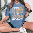 Proud Lil Sister Of A Class Of 2024 Graduate Graduation Women's Oversized Comfort T-Shirt Blue Jean