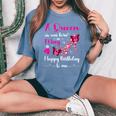 A Queen Was Born On May 4 4Th May Birthday Party Pink Women's Oversized Comfort T-Shirt Blue Jean