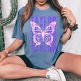 Retro Taylor First Name Personalized Groovy Birthday Girl Women's Oversized Comfort T-Shirt Blue Jean Retro Taylor First Name Personalized Groovy Birthday Girl Women's Oversized Comfort T-Shirt Blue Jean