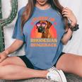 Ridgeback Queen Of Rhodesian Ridgeback Owner Vintage Women's Oversized Comfort T-Shirt Blue Jean