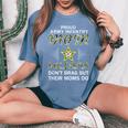 Soldiers Don't Brag Moms Do-Proud Army Infantry Mom Army Women's Oversized Comfort T-Shirt Blue Jean