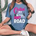 Utv Girls Chillin On Dirt Road Sxs Side By Side Women's Oversized Comfort T-Shirt Blue Jean