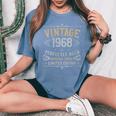 Vintage 1968 Perfectly Aged Original Parts Born In 1968 Bday Women's Oversized Comfort T-Shirt Blue Jean