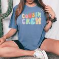 Vintage Cousin Crew Groovy Retro Family Matching Cool Women's Oversized Comfort T-Shirt Blue Jean