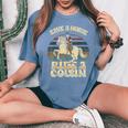 Vintage Sayings Save A Horse Ride A Cousin Women's Oversized Comfort T-Shirt Blue Jean