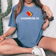 Washington Dc Map Gay Pride Rainbow Women's Oversized Comfort T-Shirt Blue Jean