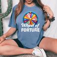 Wheel Of Fortune Clothes Fathers Day Wheel Of Fortune Dad Women's Oversized Comfort T-Shirt Blue Jean