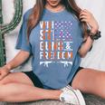 Whiskey Steak Guns & Freedom Whisky Alcohol Steaks Bbq Women's Oversized Comfort T-Shirt Blue Jean