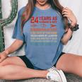 24 Years As Husband & Wife 24Th Anniversary For Couple Women's Oversized Comfort T-Shirt Mustard