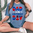 Dad Of The Birthday Spider Web Boy Mom And Dad Family Women's Oversized Comfort T-Shirt Mustard