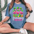 Groovy Shenanigan Squad Irish Flamingo St Patrick's Day Women's Oversized Comfort T-Shirt Mustard