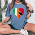 Half Trinbagonian Half Irish Flag Get Flags In Love Heart Women's Oversized Comfort T-Shirt Mustard
