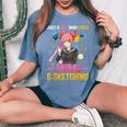 Just A Girl Who Loves Anime And Sketching Girls Women's Oversized Comfort T-Shirt Mustard