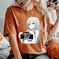 Anime Waifu Hentai Anime Lover Anime Girl Japanese Aesthetic Women's Oversized Comfort T-Shirt Crimson