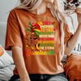 Junenth Black Girl Black Freedom 1865 History Month Women's Oversized Comfort T-Shirt Crimson