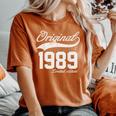 Vintage 1989 Original Parts 35Th Birthday Women's Oversized Comfort T-Shirt Crimson