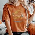 Vintage The Great Wave Of Coffee Start Day With Coffee Women's Oversized Comfort T-Shirt Crimson