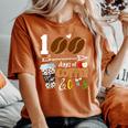 100 Days Of Coffee 100Th Day Of School For Teacher Student Women's Oversized Comfort T-Shirt Yam