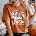 100 Days Of School Dalmatian Dog Girl 100 Days Smarter Women's Oversized Comfort T-Shirt Yam