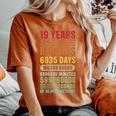 19 Years 228 Months Of Being Awesome Vintage 19Th Birthday Women's Oversized Comfort T-Shirt Yam