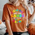 1St Grade Field Day 2024 Let Game Begin For Kid Teacher Girl Women's Oversized Comfort T-Shirt Yam