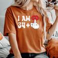 I Am 34 1 Middle Finger & Lips 35Th Birthday Girls Women's Oversized Comfort T-Shirt Yam