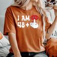 I Am 48 1 Middle Finger & Lips 49Th Birthday Girls Women's Oversized Comfort T-Shirt Yam