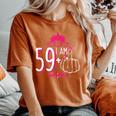 I Am 59 Plus 1 Middle Finger Pink Crown 60Th Birthday Women's Oversized Comfort T-Shirt Yam