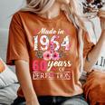 60 Year Old Made In 1964 Floral Flower 60Th Birthday Womens Women's Oversized Comfort T-Shirt Yam