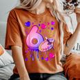 6Th Birthday Girl 6 Years Painting Art Number 6 Women's Oversized Comfort T-Shirt Yam