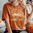 Adventure Begins At Your Library Summer Reading 2024 Groovy Women's Oversized Comfort T-Shirt Yam