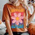 Autism Awareness Flower Acceptance Inclusion Love Support Women's Oversized Comfort T-Shirt Yam