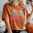 It Is My Birthday Good Time Giraffe Party Animal Colorful Women's Oversized Comfort T-Shirt Yam