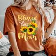 Blessed To Be Called Mom Cute Sunflower Women's Oversized Comfort T-Shirt Yam
