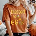 Blessed To Be Gg Gigi Bee Flowers Great Grandmother Women's Oversized Comfort T-Shirt Yam