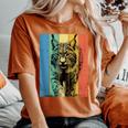 Bobcat Portrait Vintage Style Mom Dad Women's Oversized Comfort T-Shirt Yam