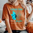 Butterfly For My Daughter Support Cervical Cancer Awareness Women's Oversized Comfort T-Shirt Yam