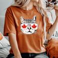 Canada Flag Canadian Cat Sunglasses Women Women's Oversized Comfort T-Shirt Yam