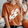 Card Shark Poker Player Four Aces Gambling Idea Women's Oversized Comfort T-Shirt Yam