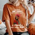 Chicken With Bandana If Mama Ain't Happy Ain't Nobody Happy Women's Oversized Comfort T-Shirt Yam